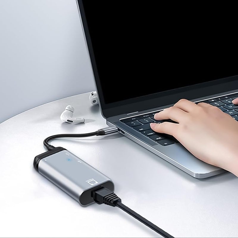 محول من النوع C المحمول مع منفذ DP1.4 Mini DP و PD100W ومنفذ USB C ومنفذ USB ومنفذ VGA ومنفذ RJ45 للإيثرنت، اللون A - Image 3
